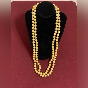 NWOT Long Wooden Beaded Necklace